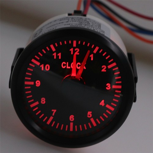 52mm clock gauge red backlight - gauge,