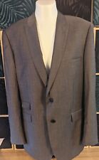 Mens Blazer 44inch MOSS BROS Grey Suit Groom Wedding Jacket  1851 WOOL 100%