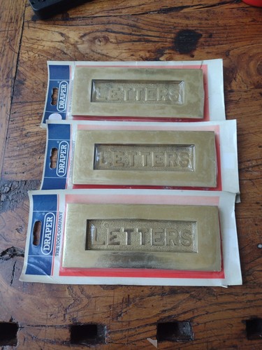 Brass letter plate solid - letter,