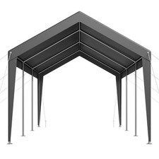Carport Car Canopy 10 x 20 FT Heavy Duty Portable Car Shelter Tent Grey