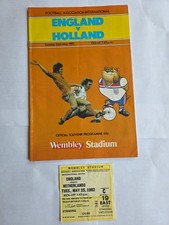 England v Holland 25 May 1982