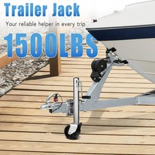 Heavy-Duty Boat Trailer Jack 1500lb Capacity with Dual 6" Wheels, 13" Lift Range