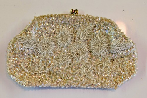 Vintage 1960s off white beaded - vintage,