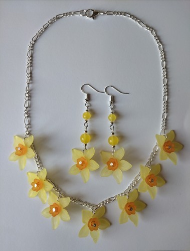 Daffodil jewellery set - set,
