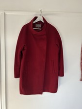 Jaeger Red Funel Neck Coat Size 14