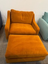 Limehouse Love Seat and footstool by Bridgman - showroom model