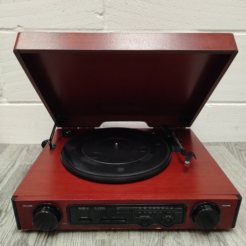 Retro wooden record player - retro, &