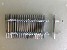 20 lynton 64mm steel t-bar chrome cabinet handles