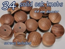 Set 34 Wooden Oak Knobs Handle
