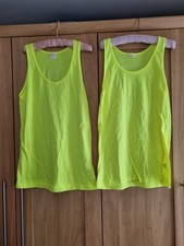 2 X NEON VEST TOPS CYCLING