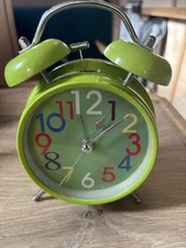 Green and Multicoloured Alarm Clock Battery Operated
