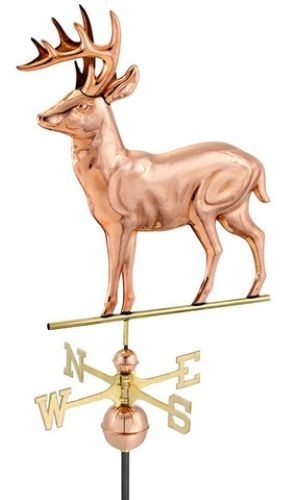 Large deer copper weathervane - large,