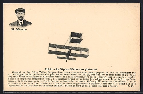Biplan métrot airplane - biplan, métrot,