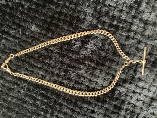 9ct rose gold tbar chain - rose,
