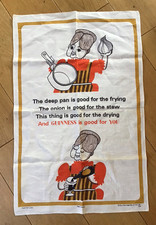 C1960s GUINNESS THIS THING IS GOOD FOR DRYING&GUINNESS IS GOOD FOR YOU TEA TOWEL