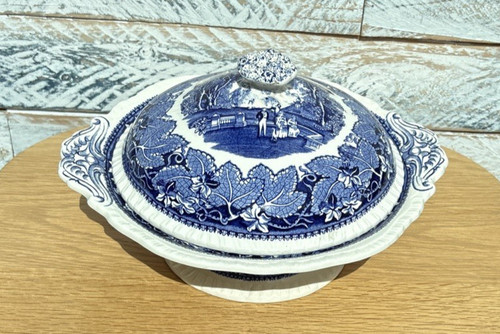 Vintage mason round covered - round,