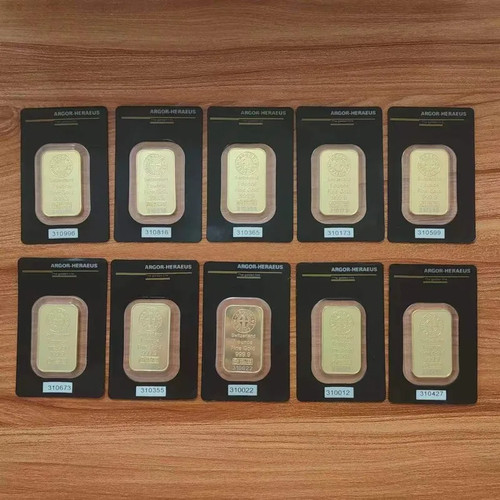 Gold plated 1oz bar - gold,
