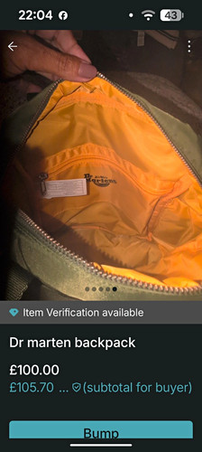 Martens small green nylon - small,