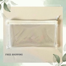 Clear Exam See Through Transparent Pencil Case Zip School 21.2cm x 11cm Travel