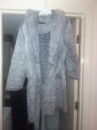 Ladies fluffy gray dressing - fluffy,