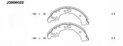 Brake shoes j3506022 nipparts - shoes,