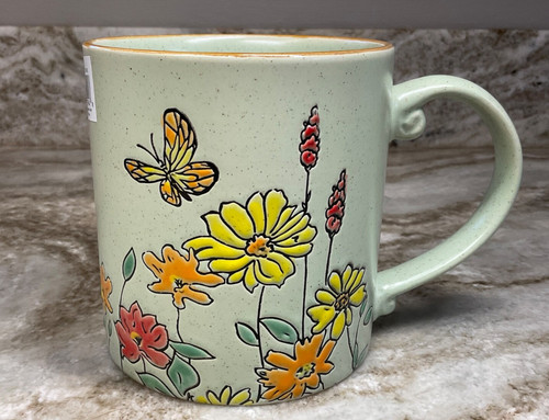 Large coffee mug butterfly - coffee,
