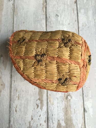 Antique bonnet woven - bonnet, straw