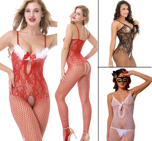 Mesh bodystocking lingerie - bodystocking,