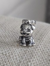 Adorable Pug Dog Charm 925