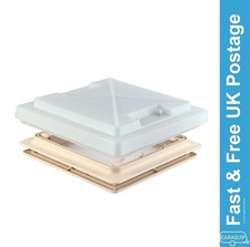 MPK Motorhome Rooflight Vent 400 x 400 Skylight Flynet & Blind White RV - 900043