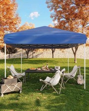 3X3 meter Canopy Tent Foldable Gazebo w/ Sides Portable Outdoor Shelter Blue