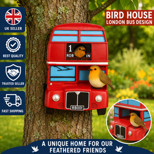 Bird house london bus - house, design