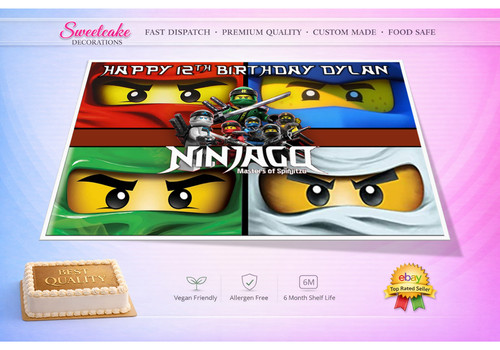 Ninjago edible cake toppers - cake,