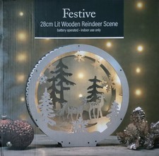 28cm Battery Operated Wooden