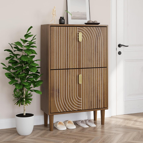 Shoe cabinet flip drawers - 2,