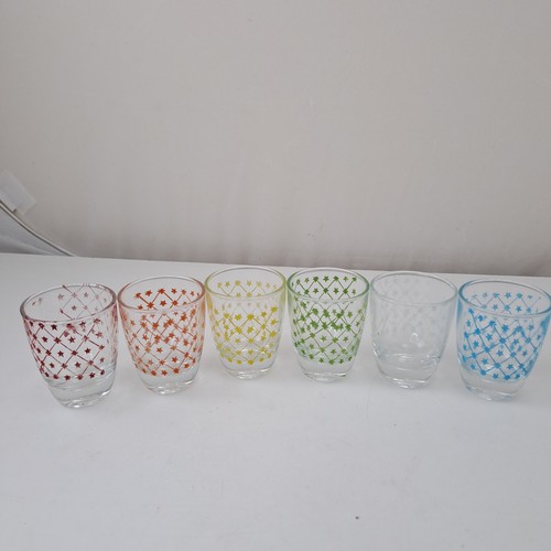 Vintage shot glasses 1960s - 6x,