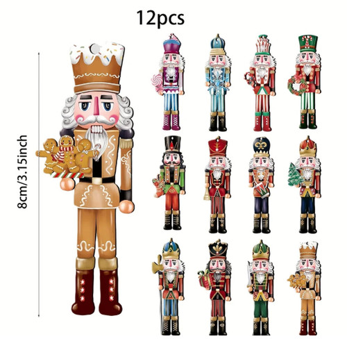 12pcs wooden nutcracker - 12pcs,
