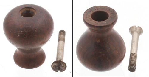 Tropical hardwood front knob - tropical,