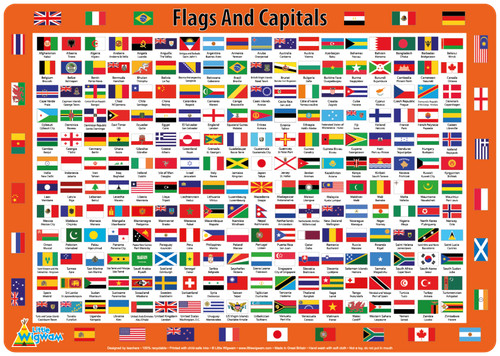 Flags and capitals - and,