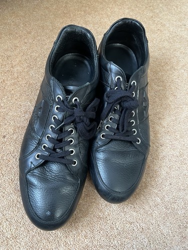 Armani black leather shoes - armani, uk