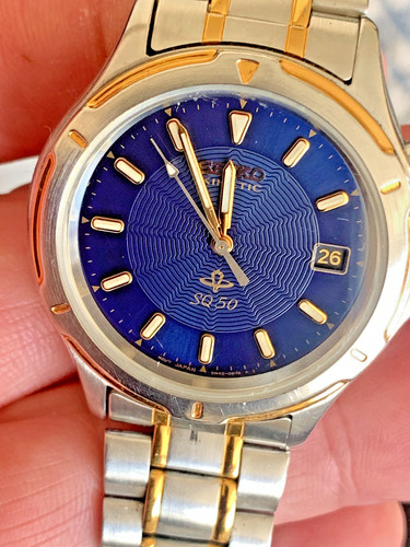 Seiko kinetic men watch blue - kinetic,