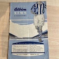 West Bromwich Albion v Manchester City 21/9/57 Vol 49 No 8 (9-2 win) 