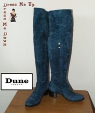 Moda In Pelle Boots Beautiful Teal Suede Over The Knee Size UK 3 EU 36 BRAND NEW