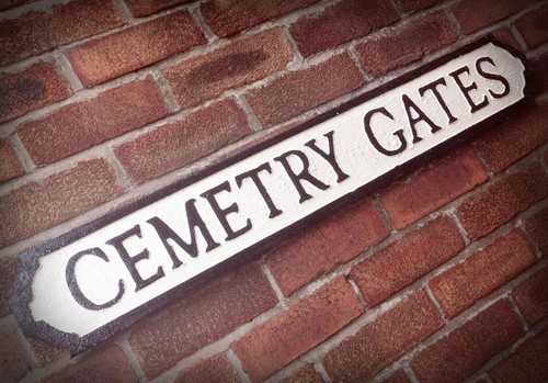 Cemetry gates old - old, fashioned
