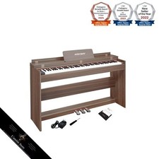 KIMFBAY 88-Key Hammer-Action Digital Piano Wooden Piano with Hammers Upright