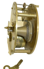 SMALL ROUND ANTIQUE FUSEE CHAIN CLOCK MOVEMENT bracket/mantel/skeleton/ships 8D