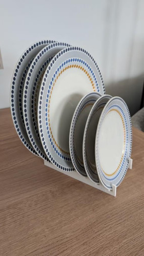 White printed plate - white,