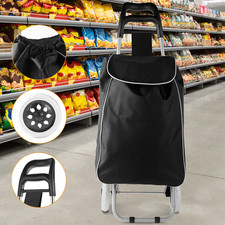 Shopping Trolley With Hand Lightweight Wheeled Push Cart Luggage Bagwheel Travel