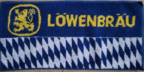 Lowenbrau bar towel - +, vintage
