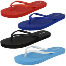 Ladies Spot On Toe Post Flip Flops *F0R766*